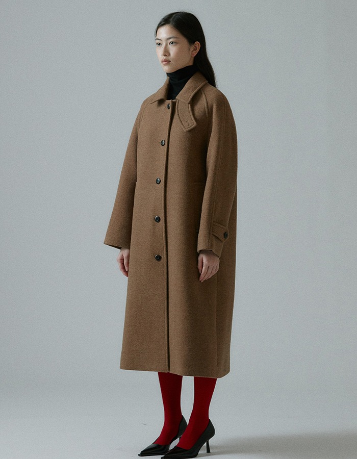 springcrocus) Raglan Wool Coat (brown)