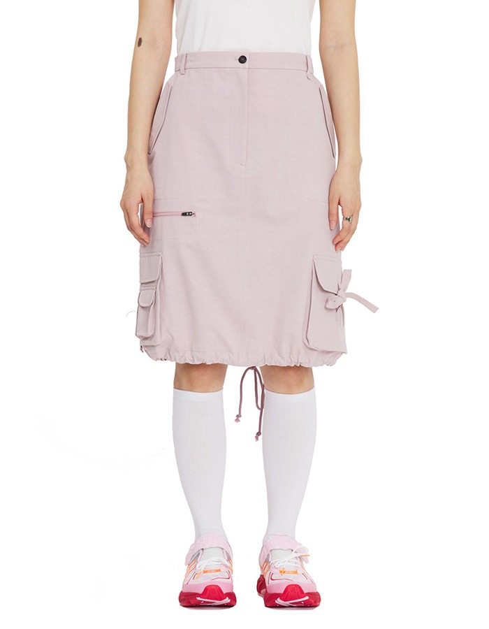 BOCBOK) very busy skirt (pink)