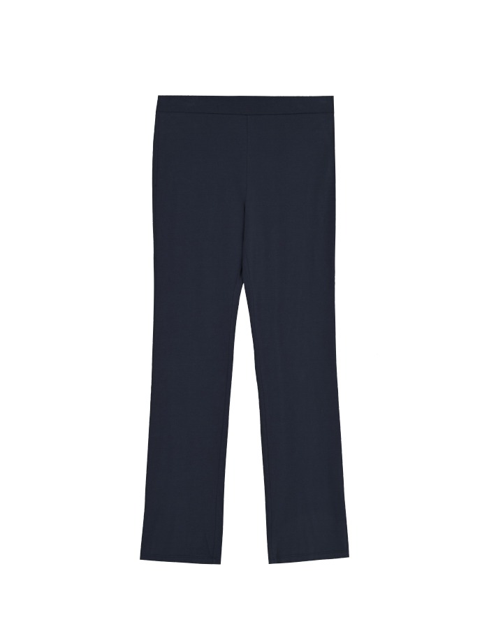 Cosmoss) COTTON FLARE PANTS (NAVY)