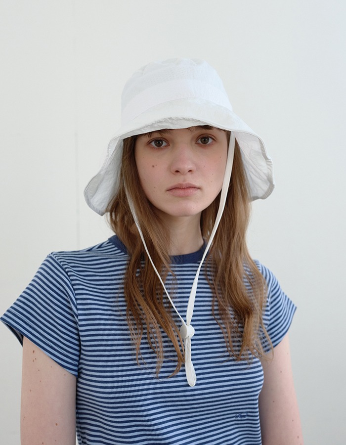 ENZO BLUES) Crispy Fisher Hat (White)
