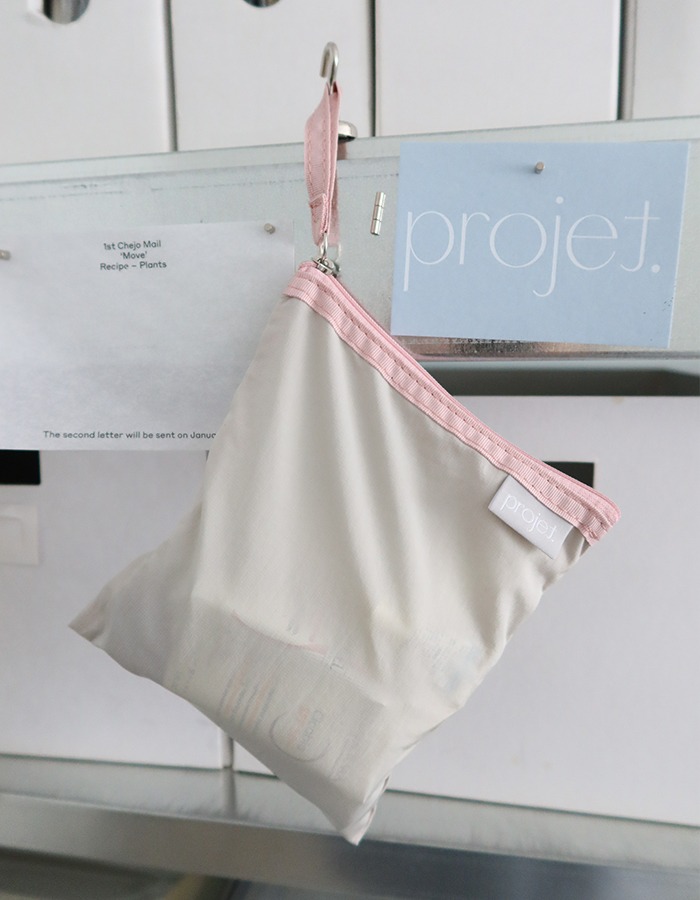 projet) flat pouch (pink grey)